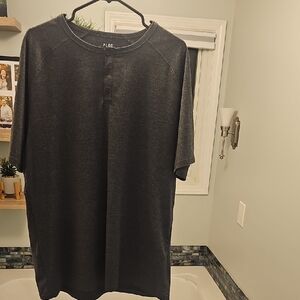 ALGO Charcoal Short Sleeve Henley